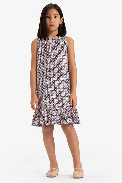 DeFacto Girl's Patterned Viscose Sleeveless Dress E7498A825Sm