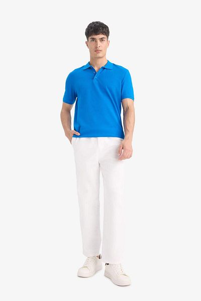DeFacto Regular Fit Polokragen Piqué Kurzarm T-Shirt M7676AZ25SM