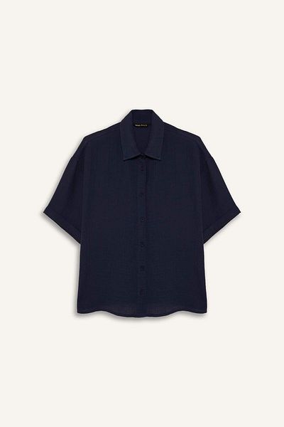 DeFacto Regular Fit Muslin Short Sleeve Shirt F0884Ax25Sm