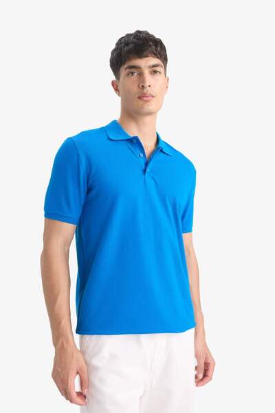 DeFacto Regular Fit Polokragen Piqué Kurzarm T-Shirt M7676AZ25SM