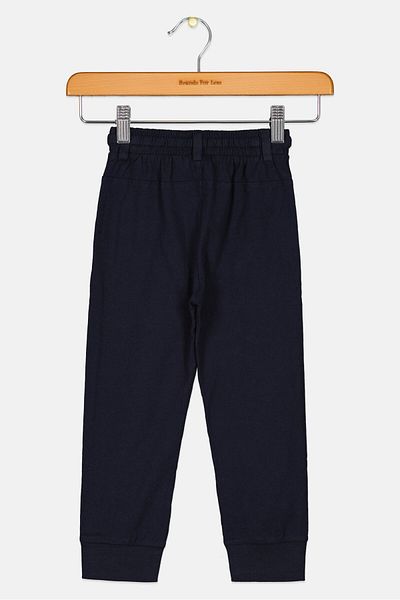 Fox Toddlers Boy Solid Jogger Pants, Navy