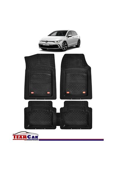 TEAMCAR ® Tray Type Car Mats Compatible with Volkswagen Golf VIII (2019+) - Hatchback