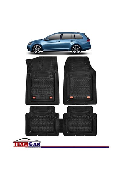 TEAMCAR ® Tray Type Car Mats Compatible with Volkswagen Golf Variant VII (2013–2020) - Combi