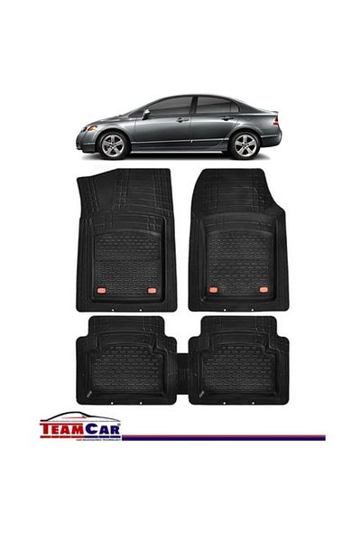 TEAMCAR ® Tray Type Car Mats Compatible with Honda Civic 8 (2005–2011) - Sedan