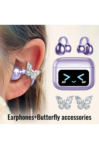 Hyundai سماعات أذن ألعاب رياضية لاسلكية TWS من Purple Butterfly Choice HYUNDA...