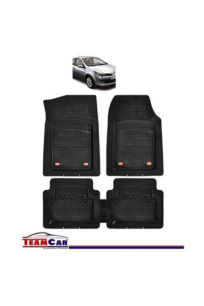 TEAMCAR ® Tray Type Car Mats Compatible with Renault Clio III (2005–2014) - Hatchback