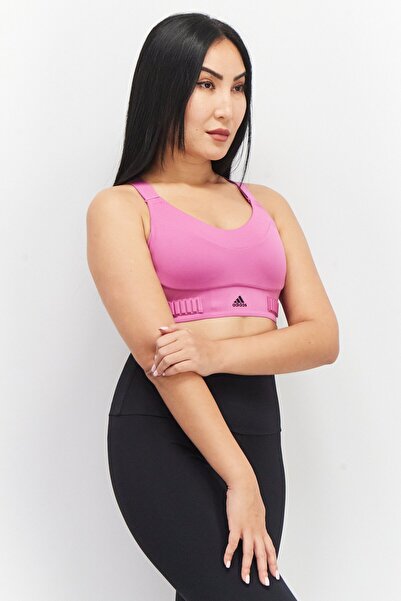 adidas Women Padded Training Sports Bra, Pink