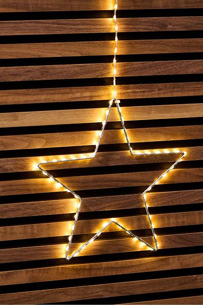 Tchibo 84 Micro LED Star Outdoor Hanging Light, Warm White