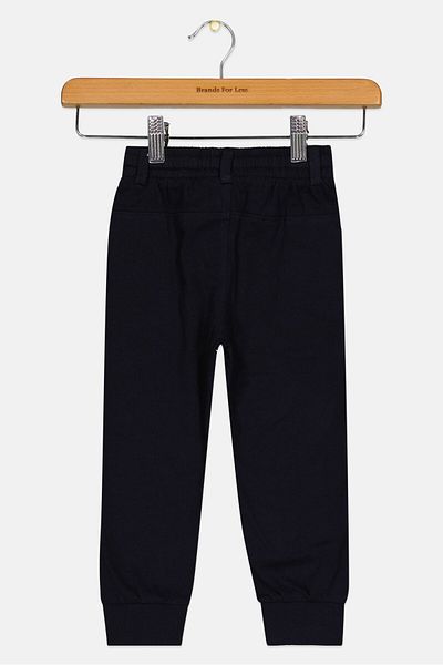 Fox Toddlers Boy Solid Drawstring Sweatpants, Dark Navy