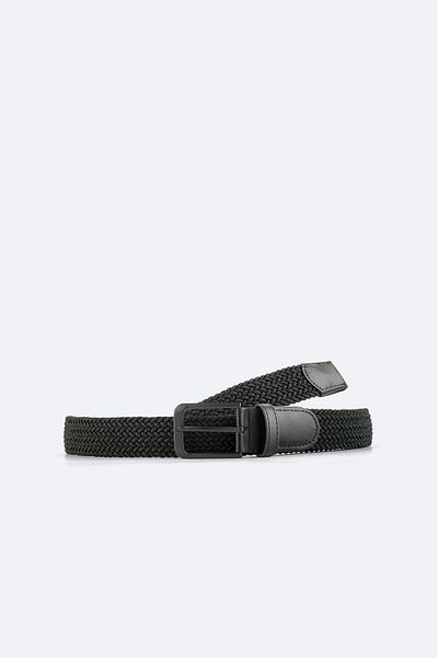 Avva Men's Black Knitted Belt A51Y9303