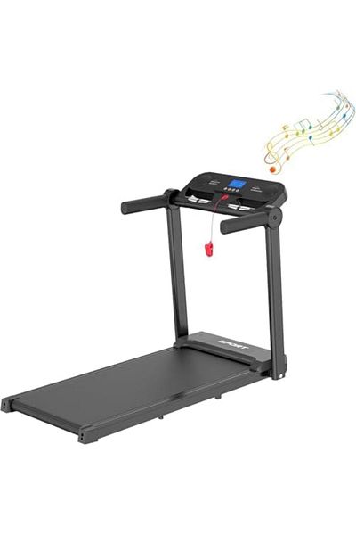 Rovyfota Folding Treadmill, Foldable Fitness Equipment with LCD for Walking & Running