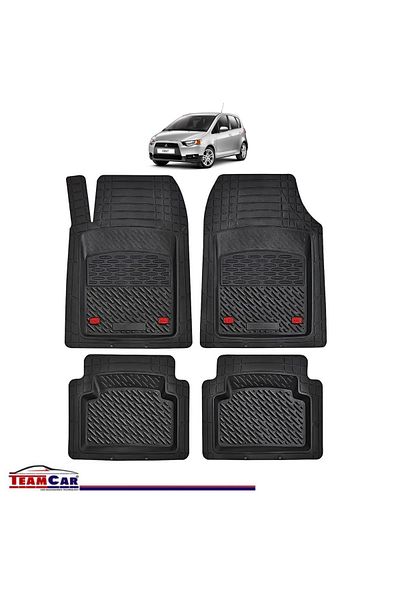 TEAMCAR ® Tray Type Car Mats Compatible With Mitsubishi Colt Vii (2004–2012) - Hatchback