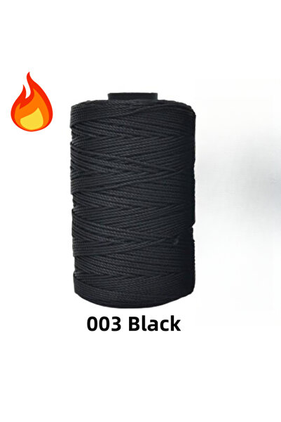 Choice10 خيط بولي بروبيلين ملون أسود 1.5 مم 200 متر، خيط حياكة، خيط فني، خيط ...