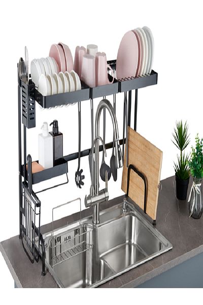 Parfait Durable High Quality Kitchen Shelf Organizer Black