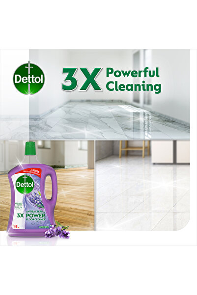 Dettol Lavender Antibacterial Power Floor Cleaner 1.8 Litre Kills 99.9% Germs, Deep Cleaning