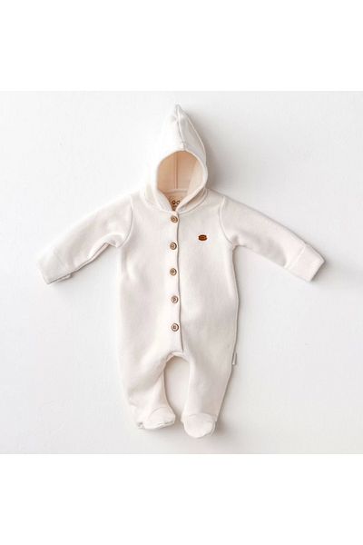 ALFA AKSESUAR 03 Soft Baby Jumpsuit Ecru