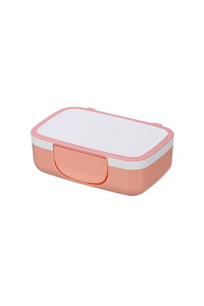Felli Lol Bento Rectangular Snack Box White and Peach