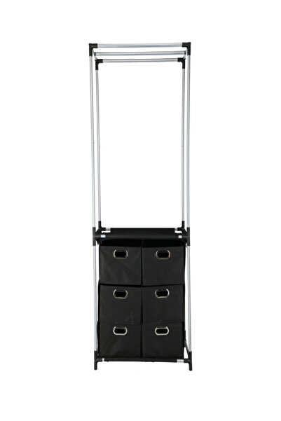 HONEYBEE رف ملابس متين قابل للطي وسهل التركيب مع أدراج