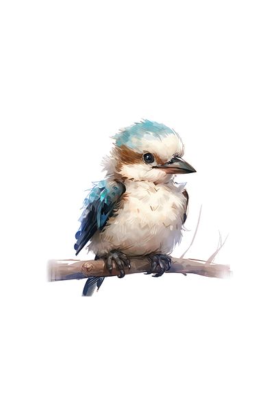 INOVATIX Set de 8 autocolante cu pui Kookaburra, INOVATIX®. 6 cm