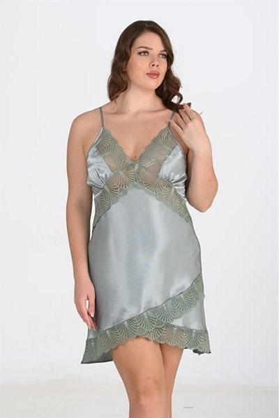 ALFA AKSESUAR 03 Plus Size Green Nightgown