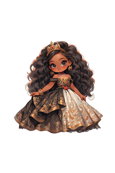 INOVATIX Σετ 8 τεμαχίων, αυτοκόλλητο πριγκίπισσας με καφέ φόρεμα, INOVATIX®. ...