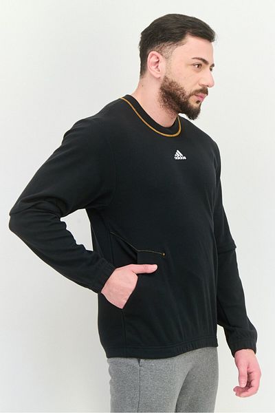 adidas Men Sportswear Fit Long Sleeves Training Sweatshirts, Black