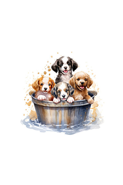 INOVATIX Set de 8 autocolante pentru baie de cățeluș, INOVATIX®. 6 cm