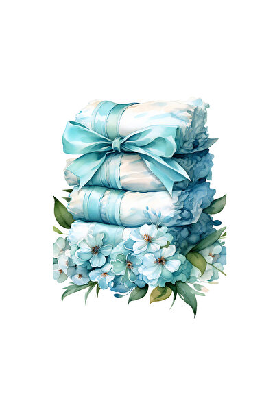 INOVATIX Σετ 8 αυτοκόλλητων πετσετών με λουλούδια, INOVATIX®. 6 εκ.