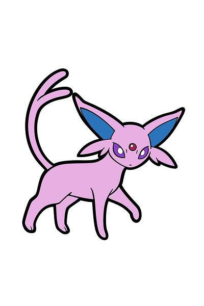 INOVATIX Set de 8 piese, autocolant Pokemon Espeon, INOVATIX®. 6 cm
