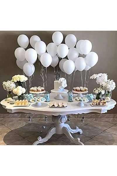 Other White Balloons (Pack of 100) - Biodegradable Latex Perfect for Birthdays, Weddings & More