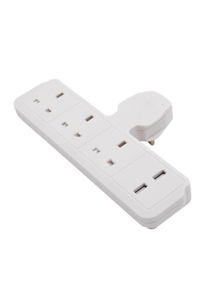 Generic HOMEBEST 13A 5V Adaptor with USB White AU213USB/W