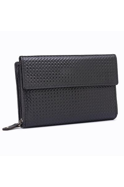 delis Women's wallet, Zaya PT1357, genuine leather, Black