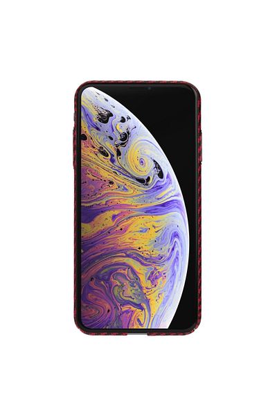 Techsuit IPhone XS Max Case - Techsuit Carbonite FiberShell - Red