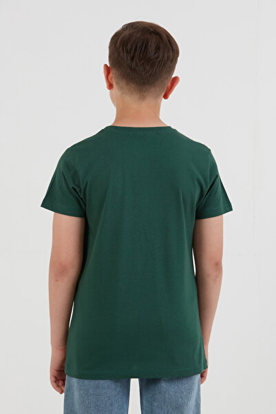 Fulla Moda Αγορικό μπλουζάκι με στάμπα Adventure Text από 100% βαμβάκι