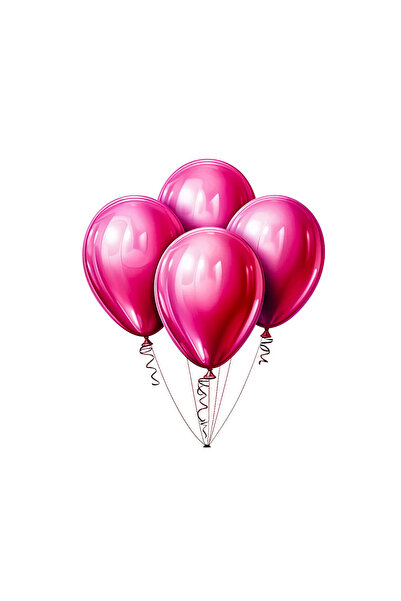 INOVATIX Set de 8 stickere roz pentru baloane, INOVATIX®. 6 cm