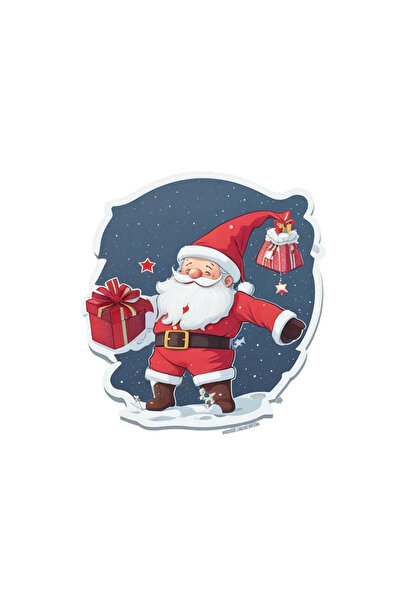 INOVATIX Set de 8 piese, autocolant Moș Crăciun în costum, INOVATIX®. 6 cm