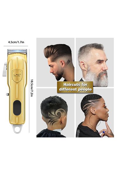 LAC LAICHY Hair Clippers for Men Hair Beard Trimmer for MEN Cordless With LED Display，Yellow