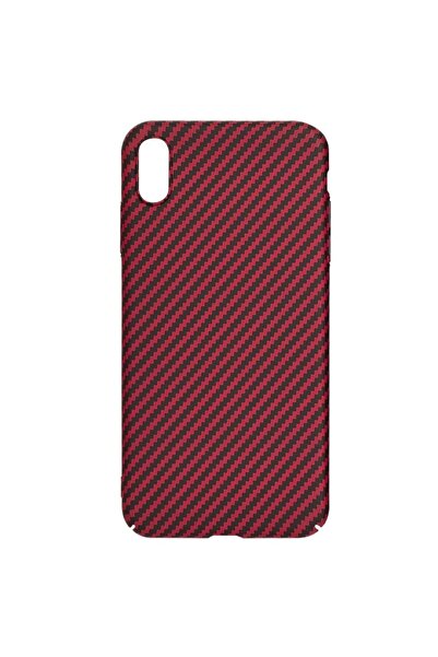 Techsuit IPhone XS Max Case - Techsuit Carbonite FiberShell - Red