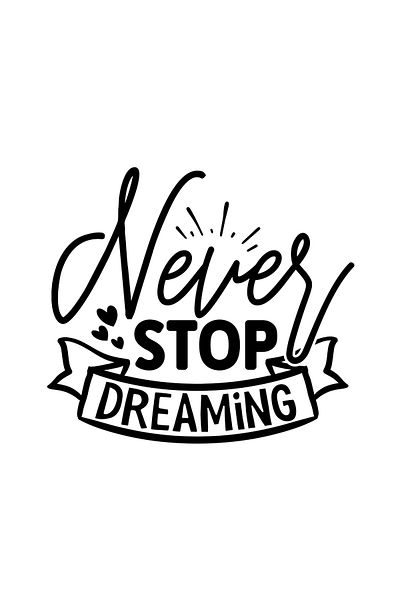 INOVATIX Set of 8 pieces, Sticker Never stop dreaming, INOVATIX®. 6 cm