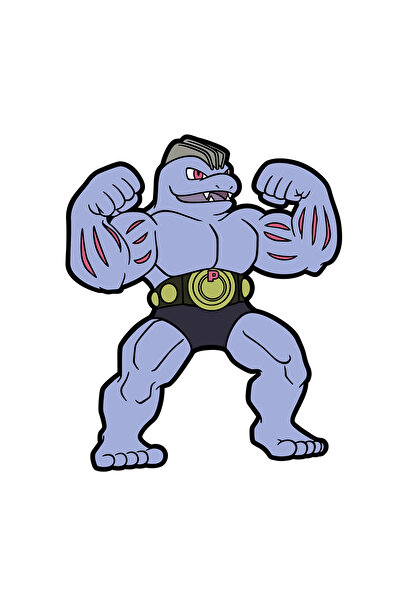 INOVATIX Set de 8 piese, autocolant Pokemon Machoke, INOVATIX®. 6 cm