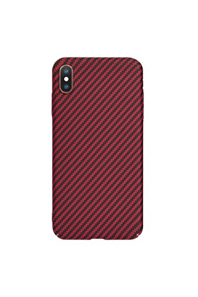 Techsuit IPhone XS Max Case - Techsuit Carbonite FiberShell - Red