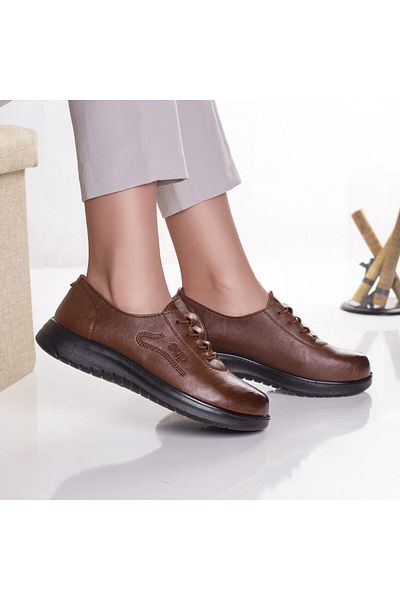 MODA STİL Viviana brown eco-leather casual shoes, 36