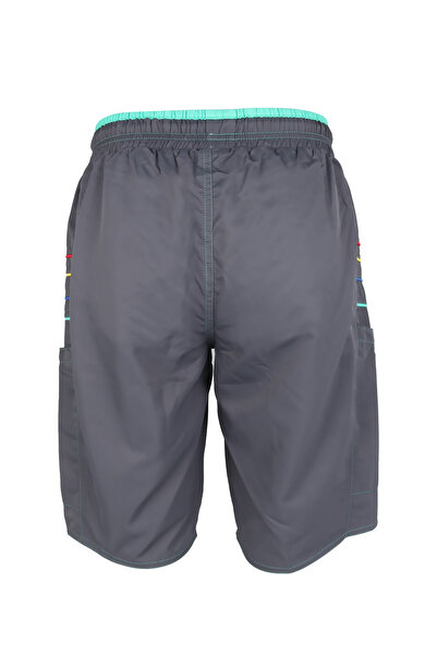 LUGMO Ανδρικό μαγιό με 2 τσέπες με φερμουάρ Βαμβακερή επένδυση ανθρακί K-195