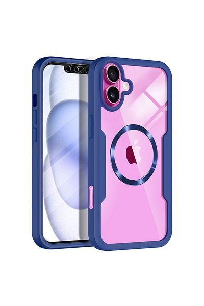 Techsuit Husă iPhone 16 Plus + Protector de Ecran - Techsuit ColorVerse 360 ​​MagSafe Series - Albastră