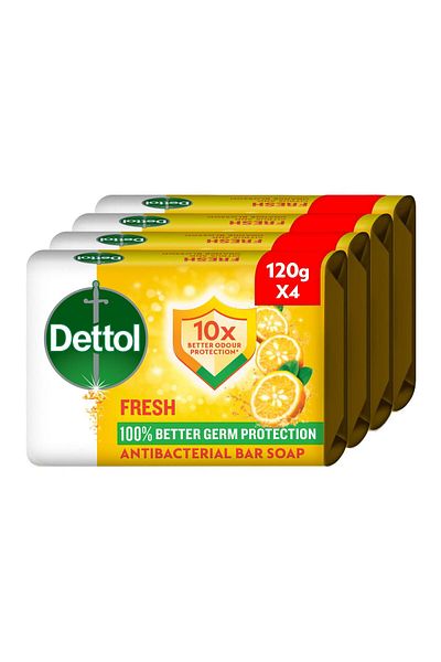 Dettol Fresh Anti-Bacterial Bar Soap Citrus & Orange Blossom Scent