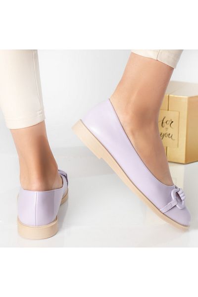 MODA STİL Women's purple ballerinas, nurman eco-leather, 38