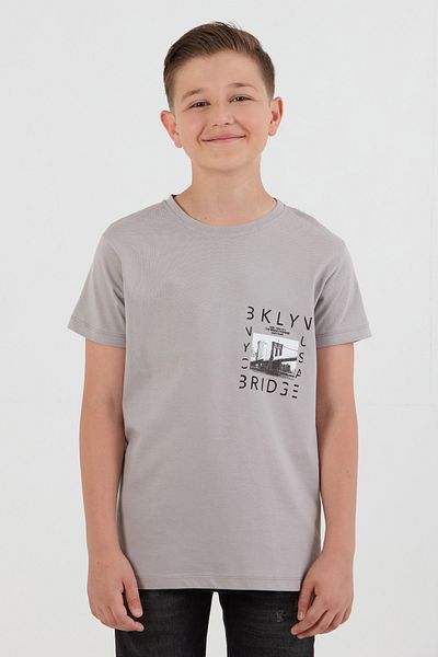 Fulla Moda Μπλουζάκι για αγόρι με στάμπα 100% βαμβάκι