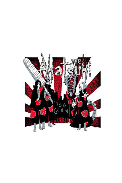 INOVATIX Set de 8 piese, autocolant Naruto Shippuden Akatsuki, INOVATIX®. 6 cm