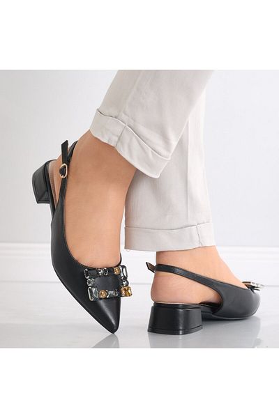 MODA STİL Women's Black Shoes Made of Eco-Leather Enver, 35