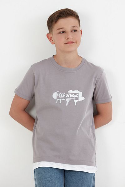 Fulla Moda Keep Strong Printed Boy's T-Shirt